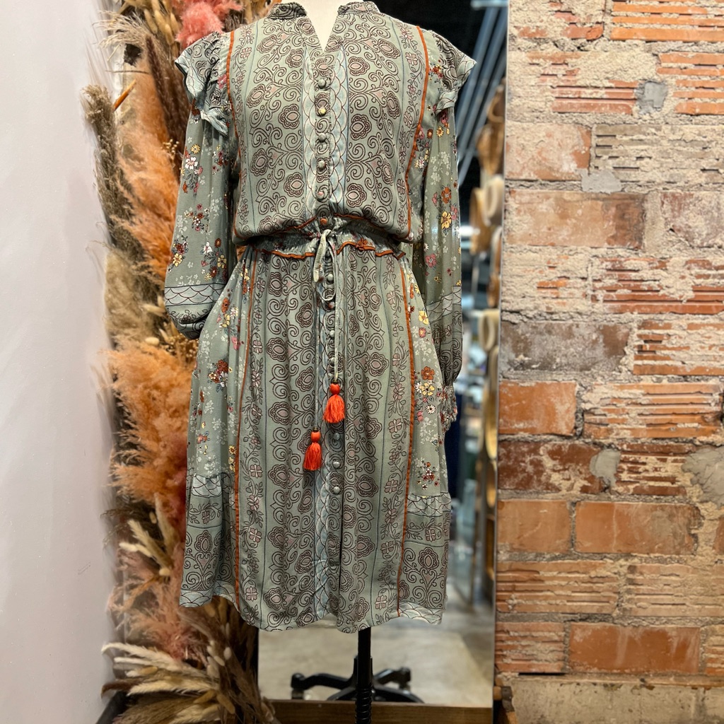 Tulle & Batiste Graceplay Dress In Olive, Daydreamer Handmade Nwt — image 5 of 8